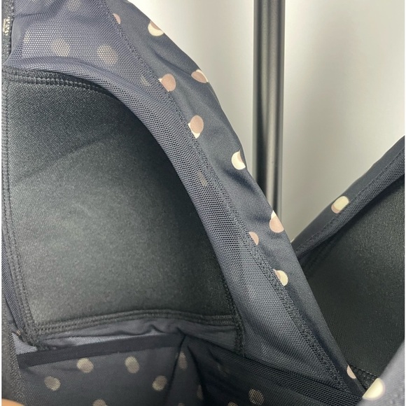 Seekers Australia Black Shaping Tan White Polka Dot One Piece Bathing Suit Sz 10 - Picture 5 of 8